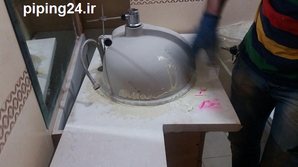 نصب روشویی سنگی و سنگ روشویی 3