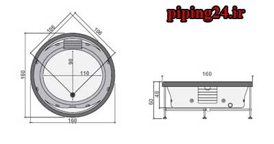 ابعاد وان جکوزی خانگی 24