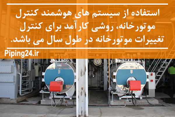 شکل 2بخشی از موتورخانه نصب شده توسط تکنسین های واحد فنی