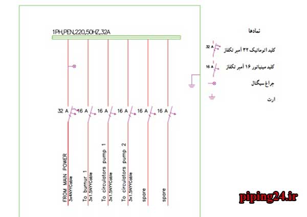 دانلود نقشه لوله کشی موتورخانه ساختمان 15