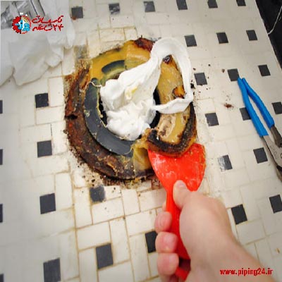 روش تعویض آب بند زیر توالت فرنگی 4