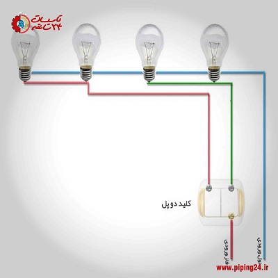 فیلم آموزش نصب کلید برق دو پل ساختمان 2