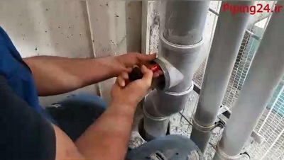 نحوه تست لوله های فاضلاب بااستفاده از استاپر2