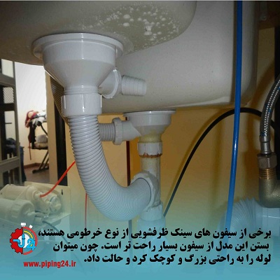 نحوه نصب و بستن سیفون انواع ظرفشویی9