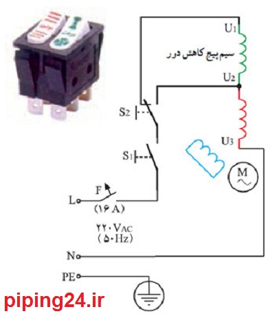 نقشه برق موتور کولر آبی 2