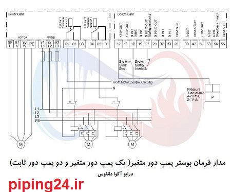 نقشه مدار فرمان بوستر پمپ آب 5